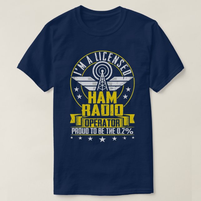 Im A Licensed Ham Radio Operator Antenna Ham Radio T-Shirt (Design Front)