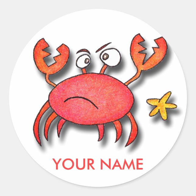 I'm A Little Crabby Sticker (Front)