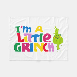 I'm a Little Grinch Colorful Graphic Fleece Blanket