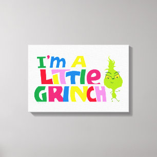 I'm a Little Grinch Colourful Graphic Canvas Print