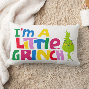 I'm a Little Grinch Colourful Graphic Lumbar Pillow