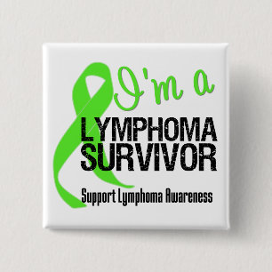 I'm a Lymphoma Survivor 2 Inch Square Button