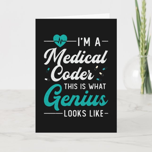 I'm A Medical Coder Coding ICD Retro Programmer Card (Front)