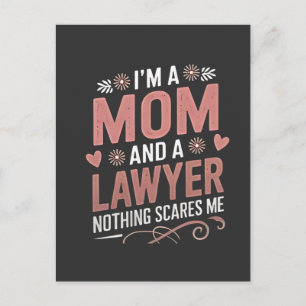 I'm a Mom and a Lawyer Nothing Scares Me Announcement Postcard