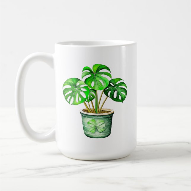 I'm a Monstera without My Coffee | Funny Plant Pun Mug (Left)