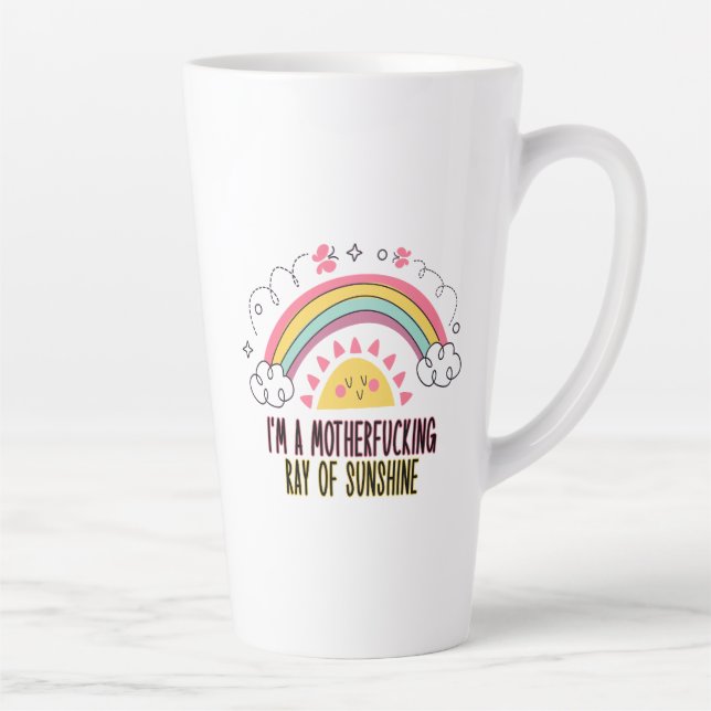 I'm A Motherf*cking Ray of Sunshine Bath Towel Set Latte Mug (Right)