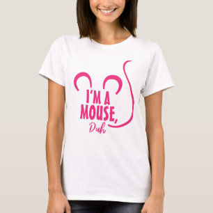 I'm a Mouse, Duh! Halloween T-Shirt Orange