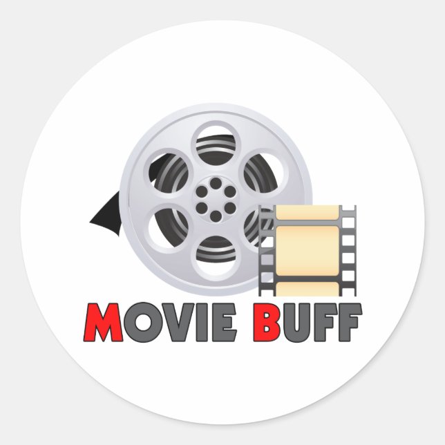 I'm A Movie Buff Classic Round Sticker (Front)