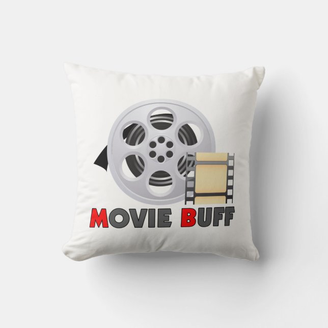I'm A Movie Buff Throw Pillow (Front)