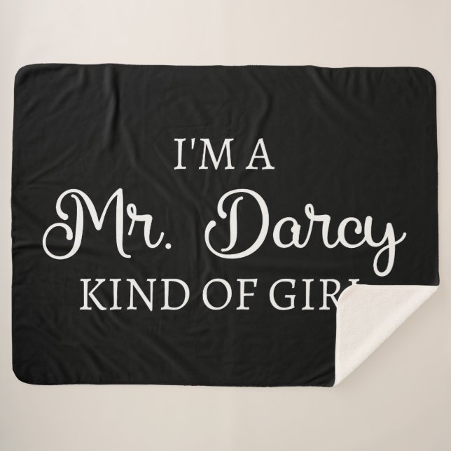 I'm A Mr. Darcy Kind Of Girl I Sherpa Blanket (Front (Horizontal))