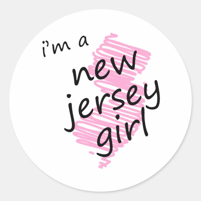 I'm a New Jersey Girl Classic Round Sticker (Front)