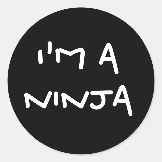 I'm a NINJA sticker (Front)