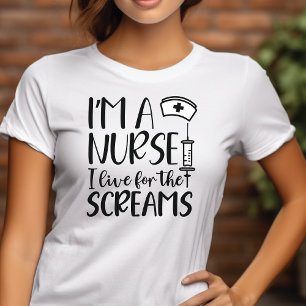 I'm A Nurse I Live For The Screams Halloween Tri-Blend Shirt