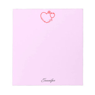 I'm A Nurse Stethoscope Heart Personalized Name Notepad