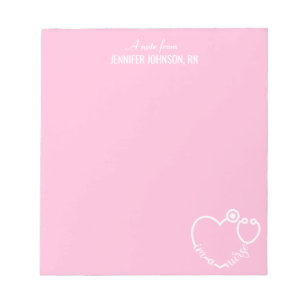 I'm A Nurse Stethoscope Personalized Name Elegant  Notepad