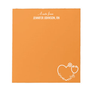 I'm A Nurse Stethoscope Personalized Name Elegant Notepad