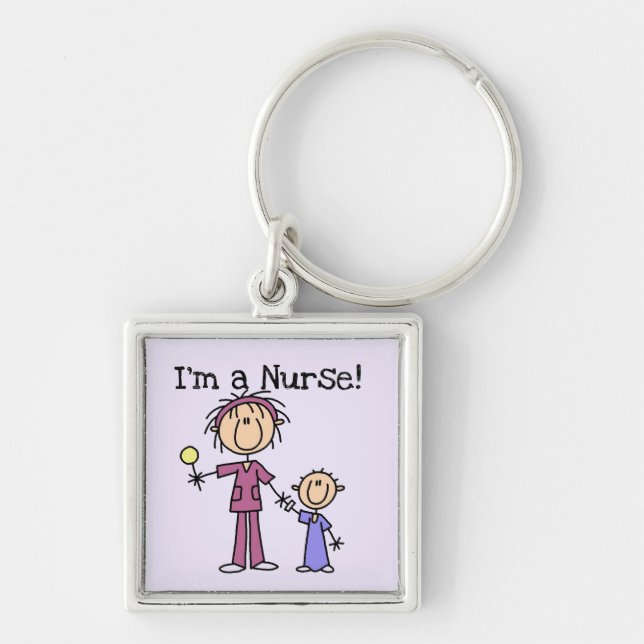 I'm a Nurse T-shirts and Gifts Keychain (Front)