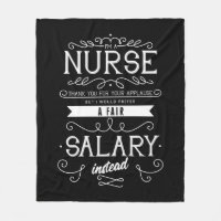I'm a nurse, thank you for applause, fair salary