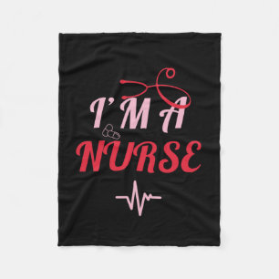 i'm a nurse women's shirt fleece blanket