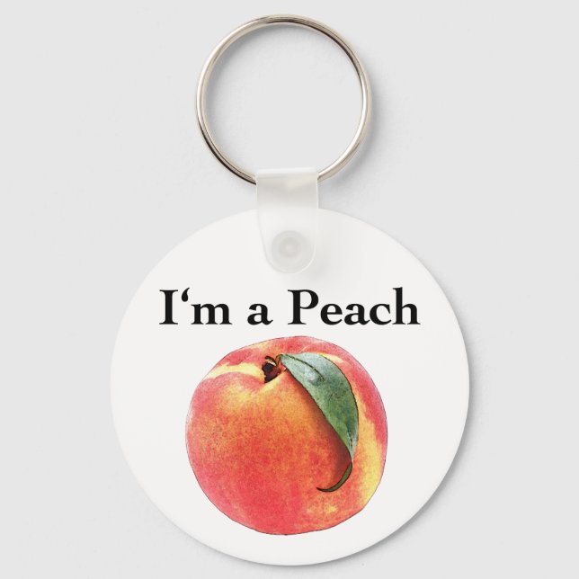 I'm a Peach Keychain (Front)