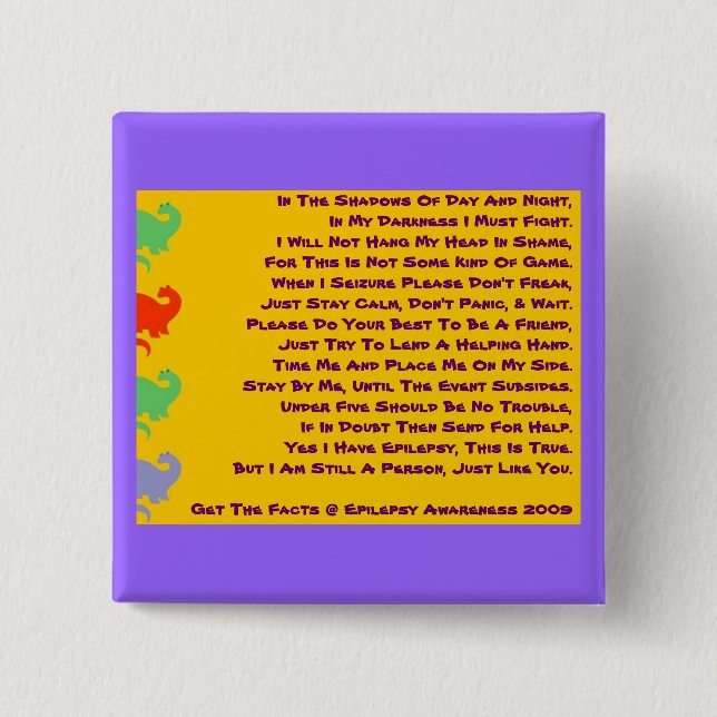 I'm A Person Too! 2 Inch Square Button (Front)