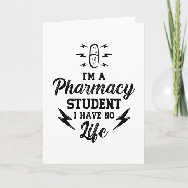 I'm A Pharmacy Student Pharmacist Tech Technician Card (Front)