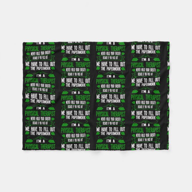 I'm a physical therapist therapy  fleece blanket (Front (Horizontal))