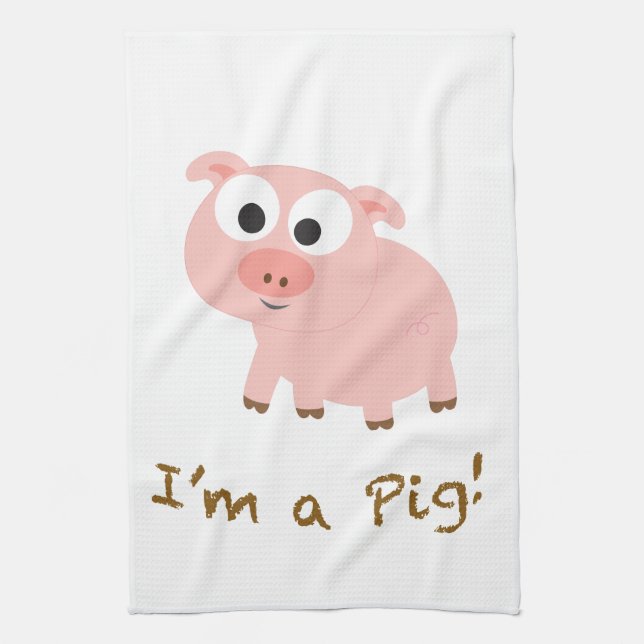 I'm A Pig Kitchen Towel (Vertical)