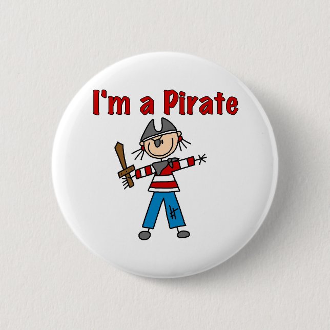 I'm a Pirate 2 Inch Round Button (Front)