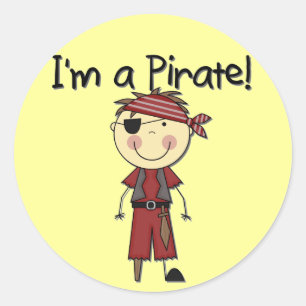 I'm a Pirate - Boy Tshirts and Gifts Classic Round Sticker