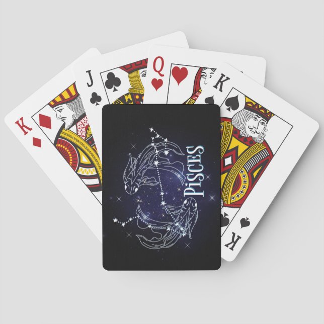 Im A Pisces Zodiac.Trendy Pisces Zodiac Sign  Playing Cards (Back)