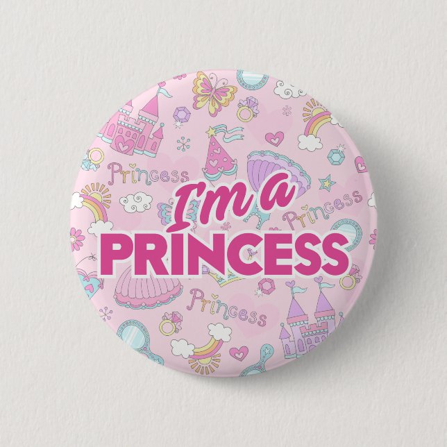 I'm a Princess Standard, 2¼ Inch Round Button (Front)
