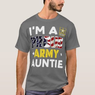Im a Proud AUNTIE USA American Flag Family Solider T-Shirt