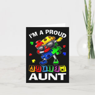 I'm A Proud Autism Aunt Autism Awareness Dabbing P Card