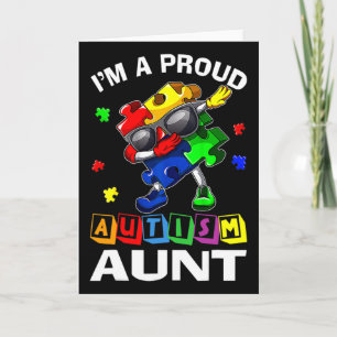 I'm A Proud Autism Aunt Autism Awareness Dabbing P Card