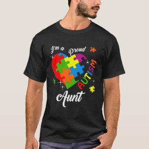 I'm A Proud Autism Aunt Autism Awareness Matching T-Shirt