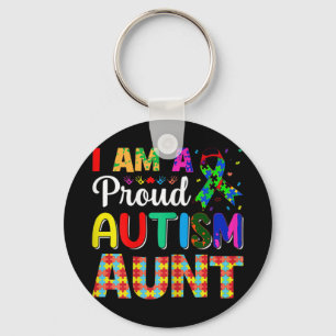 I'm a proud autism aunt design for autism aunties  keychain