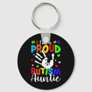I'm A Proud Autism Auntie Cute Autism Awareness Gi Keychain