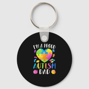 I'm A Proud Autism Dad Autism Awareness Keychain