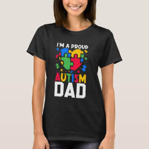 Im A Proud Autism Dad Mother Autism Awareness Sons T-Shirt