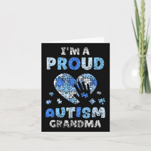 I'm A Proud Autism Grandma Support Autists Autist  Card