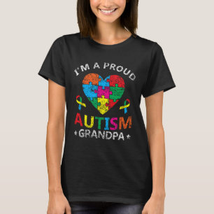 I'm A Proud Autism Grandpa Support Autists Autist T-Shirt
