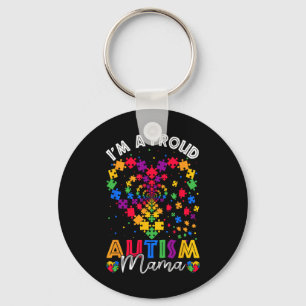 I'm A Proud Autism Mama Grandma Autism Awareness D Keychain