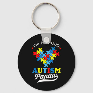 I'm A Proud Autism Papaw - Perfect for grandpa who Keychain