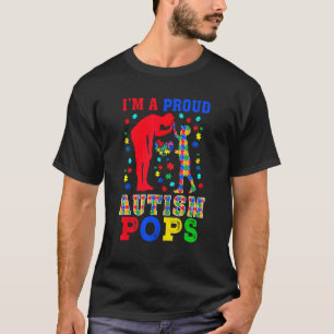 I'm A Proud Autism Pops Proud Pieces Puzzle Autism T-Shirt