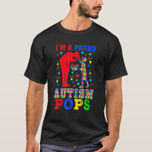 I'm A Proud Autism Pops Proud Pieces Puzzle Autism T-Shirt