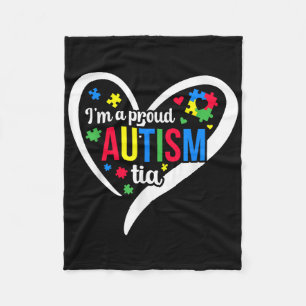 Im A Proud Autism Tia Autism Awareness Autism Warr Fleece Blanket