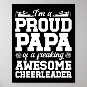 I'm A Proud Cheer Papa Of A Cheerleader Papa Grand Poster