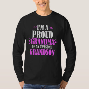 Im A Proud Grandma Of An Awesome Grandson Granny G T-Shirt