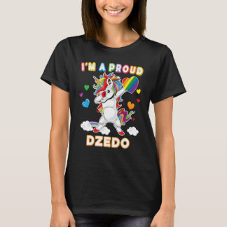I'm A Proud Lgbt Gay Dzedo Pride Dabbing Unicorn R T-Shirt